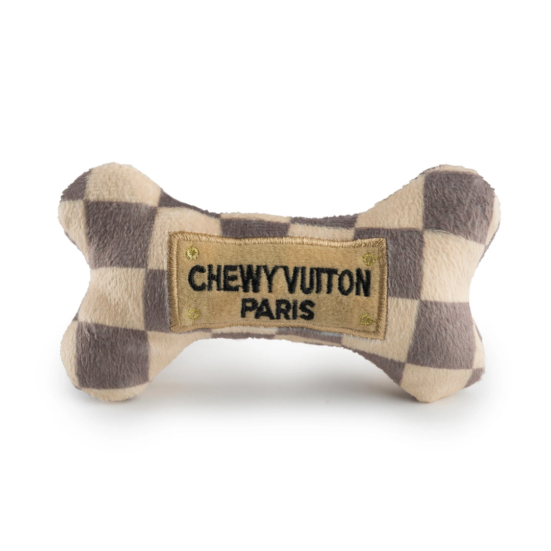 Chewy Vuiton Checker Bone