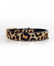 Kožený obojek LEOPARD