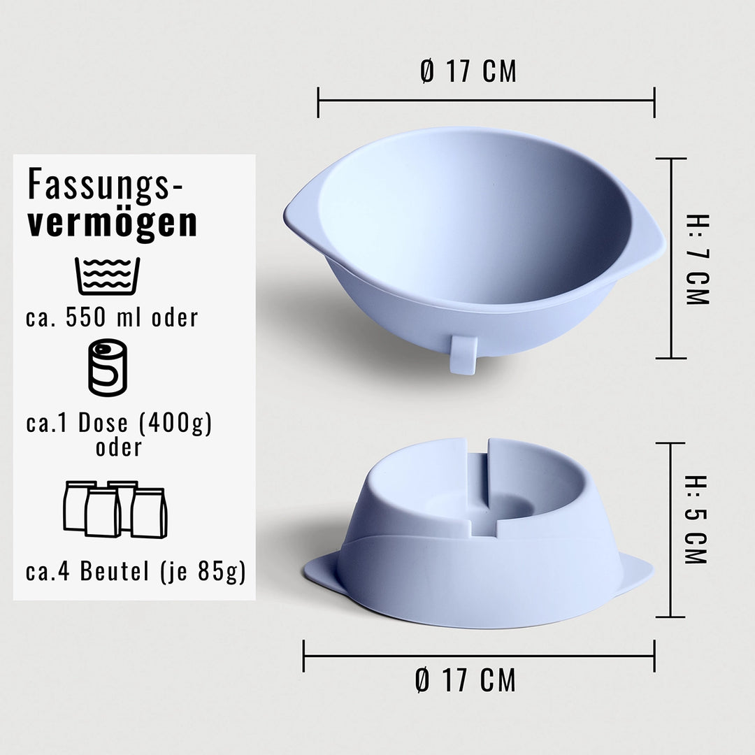 Silikonová zvýšená miska pro kočky a malé psy | Nastavitelný sklon