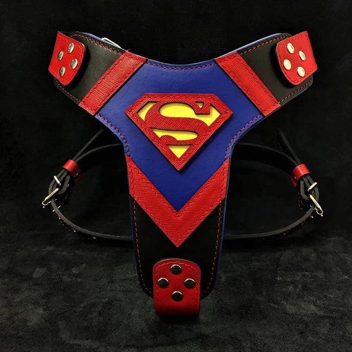 Kožený postroj pro psy Superdog