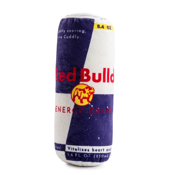 Red Bulldog Energy Drink – plyšová hračka pro psy s pískátkem
