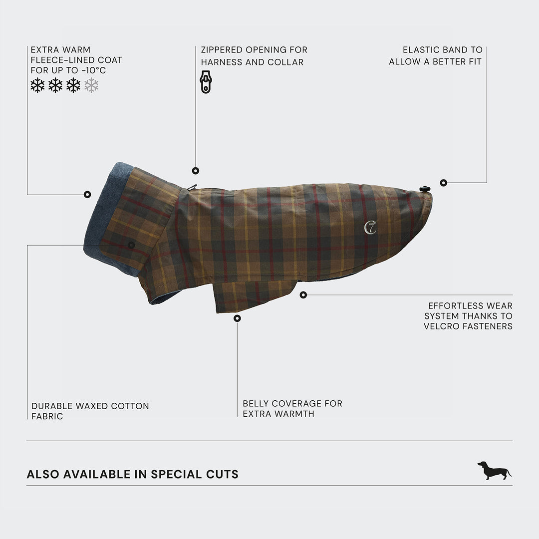 Zimní kabát Brooklyn Waxed Tartan