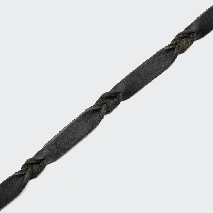 Kožený obojek Riverlino Black Silver