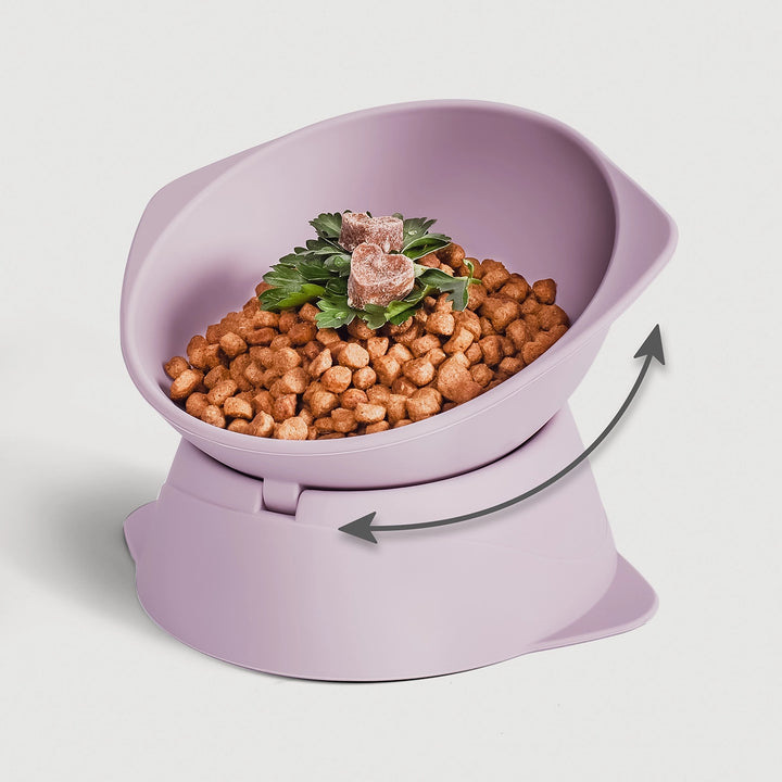 Silikonová zvýšená miska pro kočky a malé psy | Nastavitelný sklon