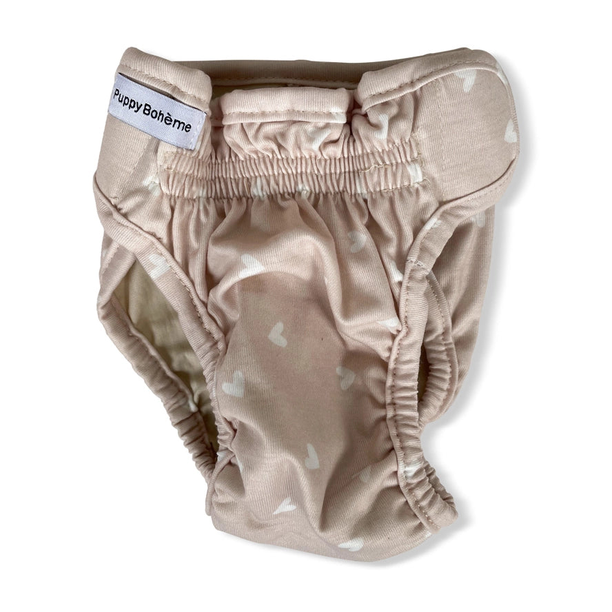 Kalhotky pro feny v období hárání – Beige with Hearts