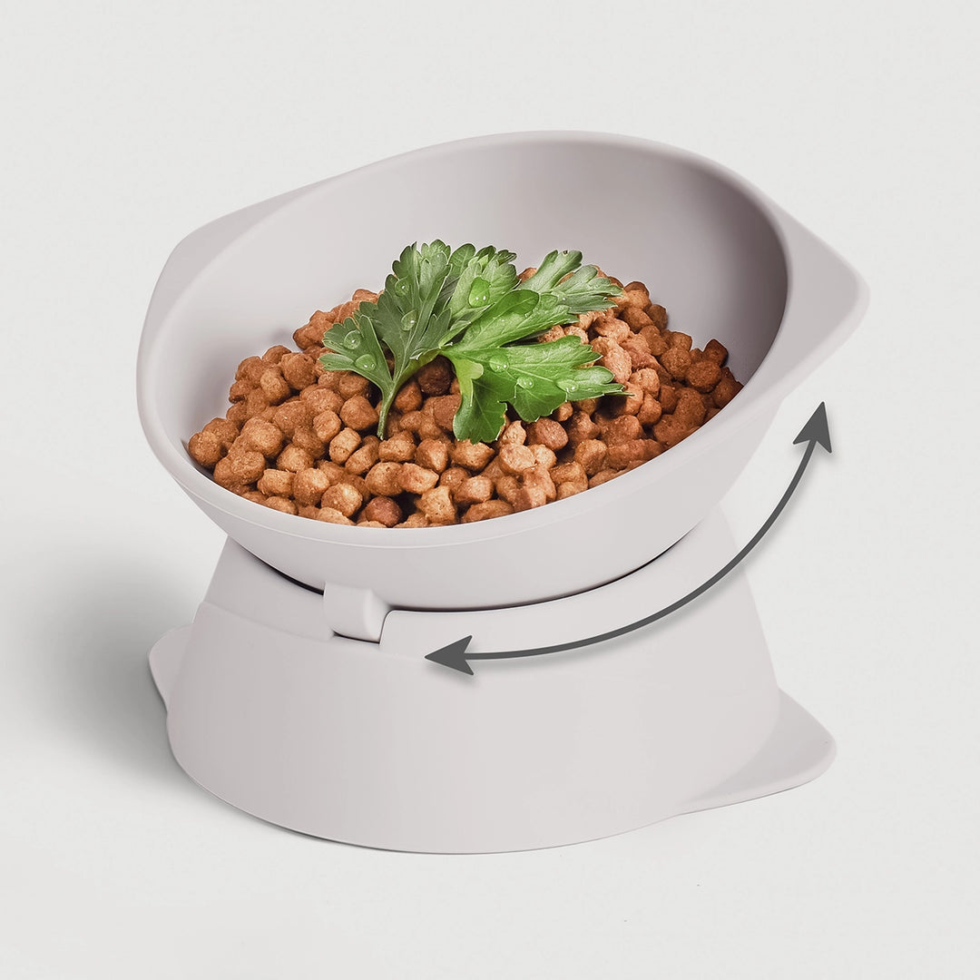 Silikonová zvýšená miska pro kočky a malé psy | Nastavitelný sklon