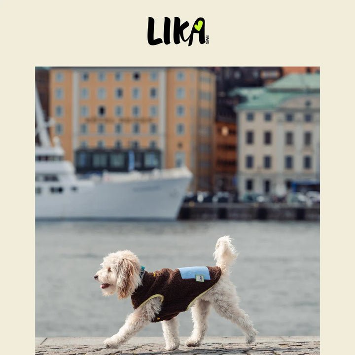 Outdoor fleece bunda pro psy – Hnědá