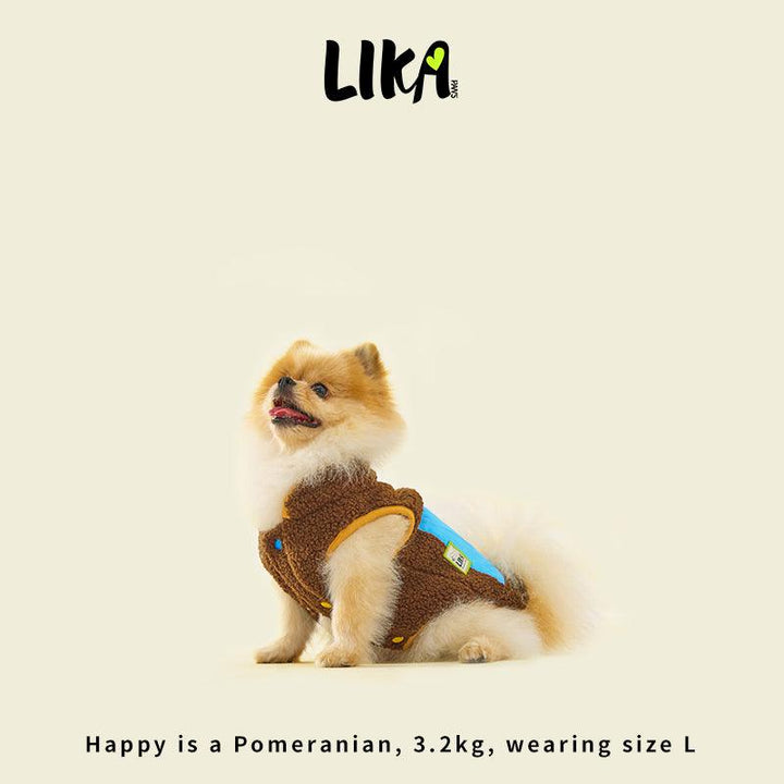 Outdoor fleece bunda pro psy – Hnědá