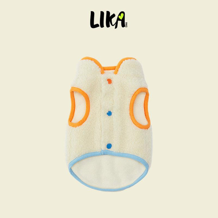 Outdoor fleece bunda pro psy – Krémová