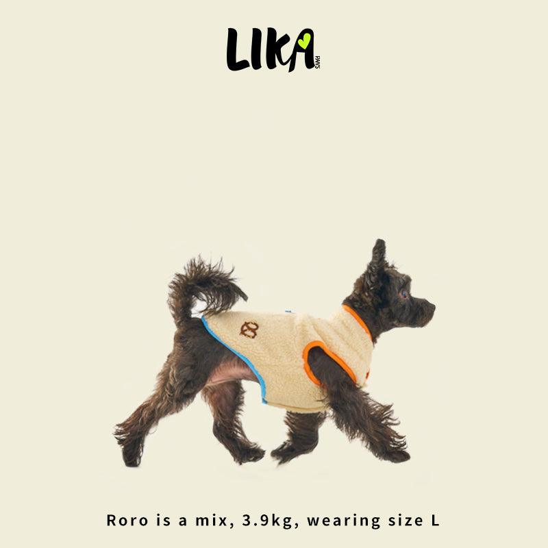 Outdoor fleece bunda pro psy – Krémová