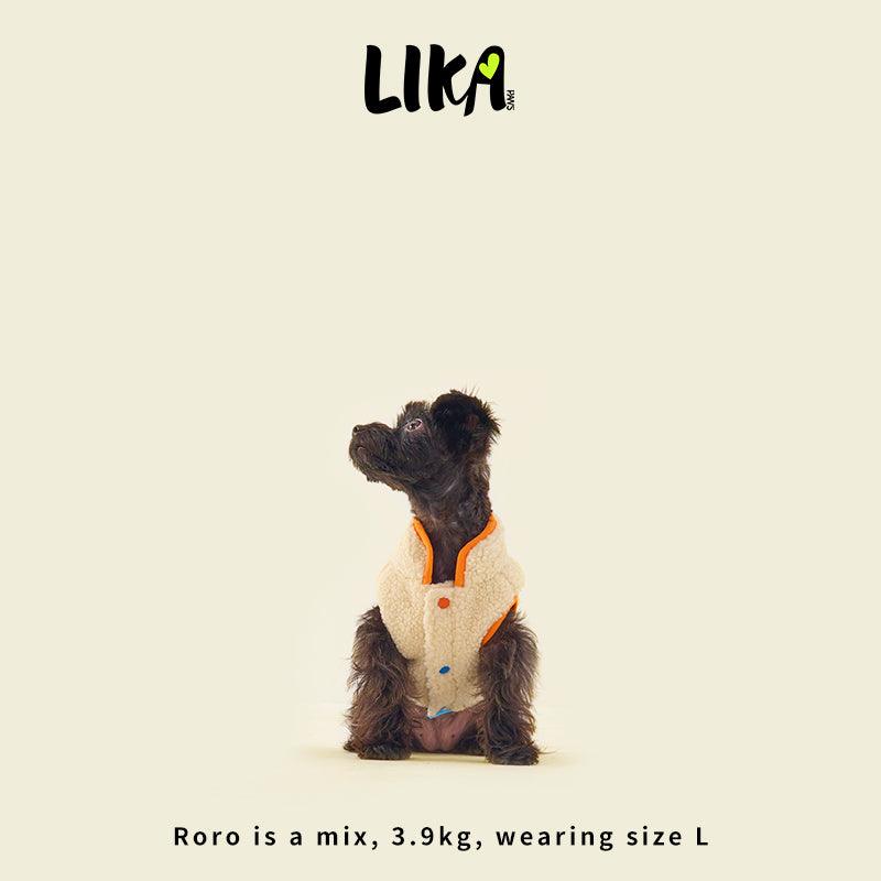 Outdoor fleece bunda pro psy – Krémová