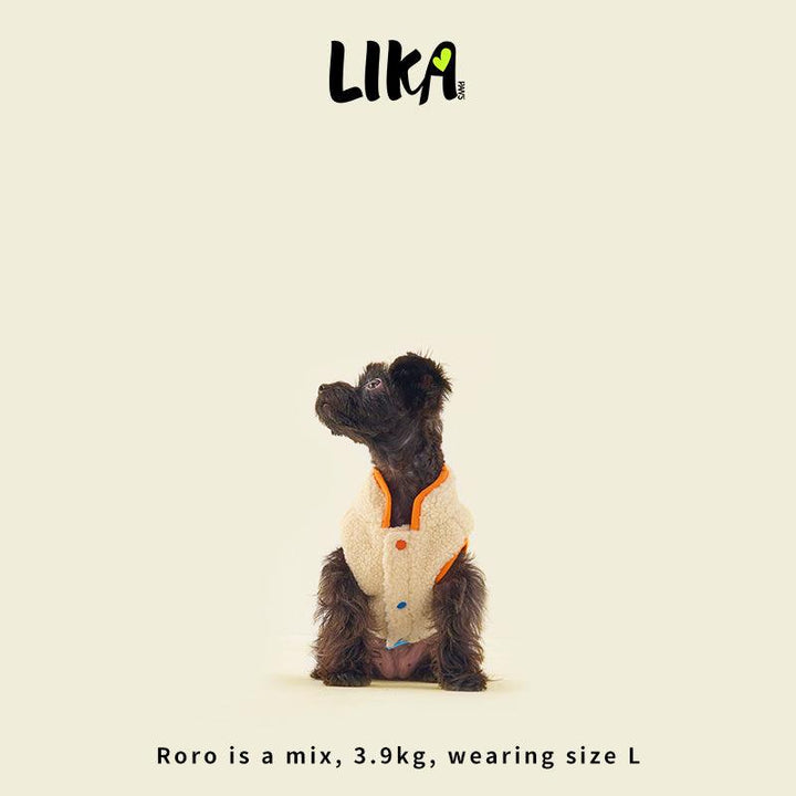 Outdoor fleece bunda pro psy – Krémová