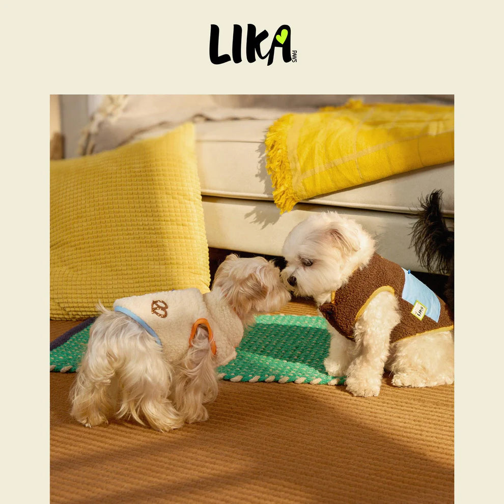 Outdoor fleece bunda pro psy – Krémová