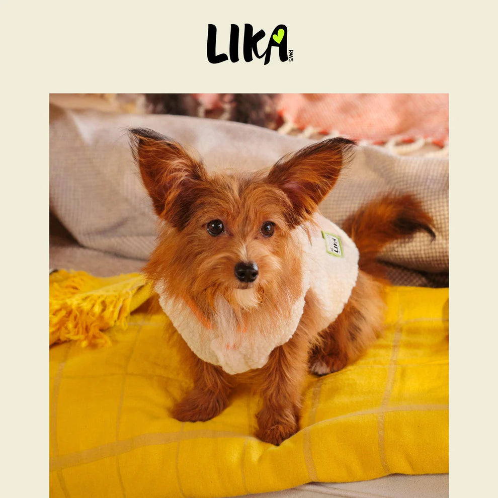 Outdoor fleece bunda pro psy – Krémová