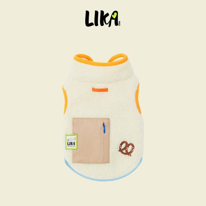 Outdoor fleece bunda pro psy – Krémová