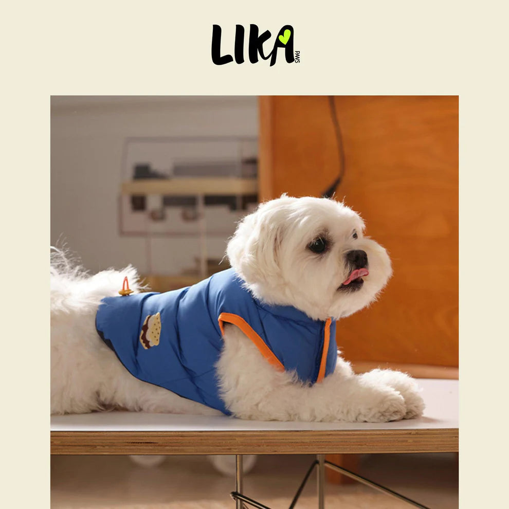 Nordic oboustranná zimní bunda pro psy – Modrá