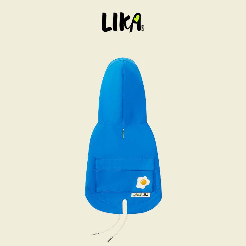 Modrá nepromokavá pláštěnka pro psy