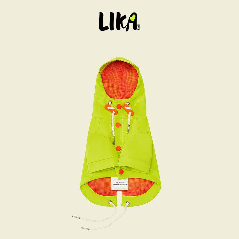 Zelená nepromokavá pláštěnka pro psy