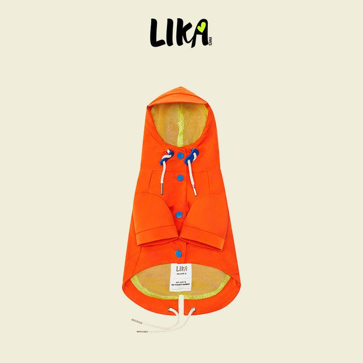 Oranžová nepromokavá pláštěnka pro psy